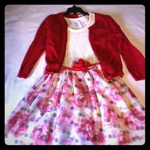 Girls dress & cardigan